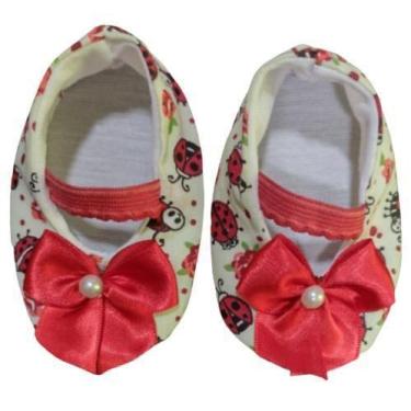 Imagem de Sapatinho de tecido bebê menina - Duda Shop, Joaninha