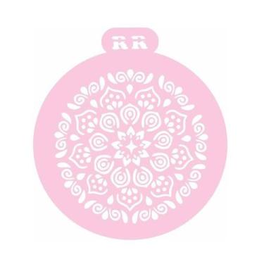 Imagem de Stencil Redondo Flores e Borboletas - Ref.3037 - 1 unidade - RR Cortad