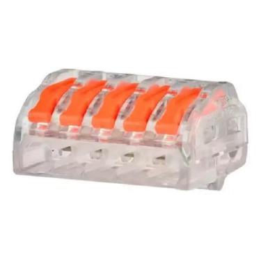 Imagem de CONECTOR ILUMINACAO INCOLOR 5 VIAS 4,0 MM - pct 10 - Eletrokit