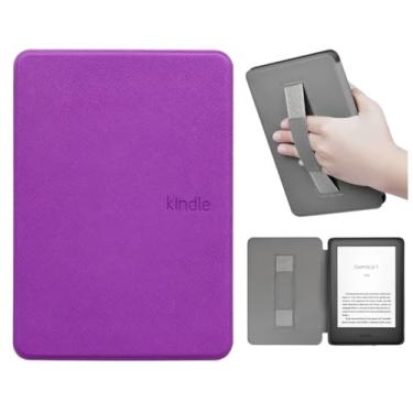 Imagem de Capa Para Kindle 11ª Geração 6” (Modelos 2022 e 2024 – C2V2L3 e RS23CV) – Auto Hibernação – Fechamento Magnético – Leve, Rígida, com Revestimento Interno em Microfibra e Alça de Suporte (Roxo)