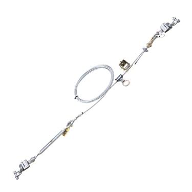 Imagem de 3M DBI-SALA Sayfline 7603180 Sistema horizontal permanente de 45 m cabo galvanizado com 5 suportes intermediários intermediários, tensor, ferragens de montagem e absorvedores de energia Zorbit