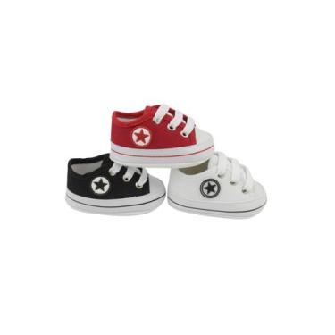 Imagem de Kit Com 3 Pares Sapatinho De Bebe Recém Nascido Direto Da Fabrica - DR