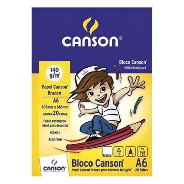 Imagem de Bloco para Desenho A6 10,5x14,8cm Canson 20 Folhas