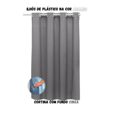 Imagem de Cortina Blackout para Sala ou Quarto PVC (plástico) UMA FOLHA Rústica 