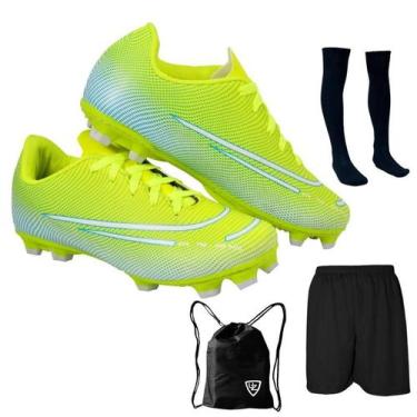 Imagem de Chuteira Campo Adulto Juvenil 200 Nova Travas Gramado Futebol Uzze + M
