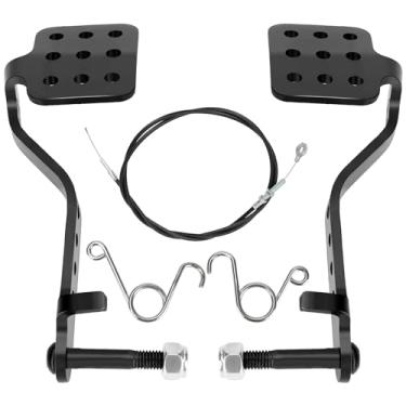 Imagem de GREHUA Pedais de acelerador de freio, cabo de acelerador de 180 cm com kit de molas de retorno para 196cc 6.5hp Road Rocket Azusa Fun Kart Radio Flyer Carter Go Kart Vintage Go Cart Racing Drift Trike Peças Resistentes Preto