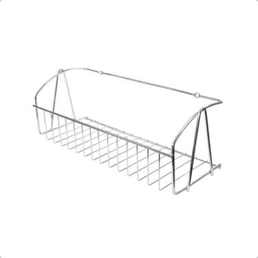 Imagem de Cesto Organizador Prateleira Multiuso Aramado Aço Cromado G - Jomer