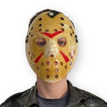 Imagem de Máscara Jason Sexta Feira 13 Luxo Halloween - Extra Festas, Amarelo