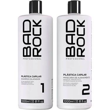 Imagem de Bad Rock Plástica Capilar - Kit Escova Progressiva Orgânica Nanotecnol