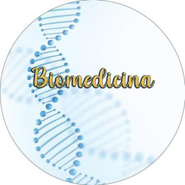 Imagem de Painel De Festa Redondo 1,50x1,50 - Biomedicina Cromossomo DNA Azul 04