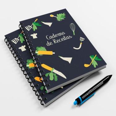 Imagem de Caderno Pequeno 20x14cm Receitas Modelo 04 - Premium