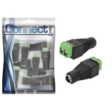 Imagem de 10X Conector Plug P4 Fêmea Borne Fonte Cftv Fita Led Câmera - CONNECT 