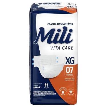 Imagem de Fralda Descartável Uso Adulto Mili Vita Care Xg C/07 Uni