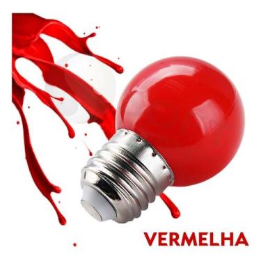 Imagem de Lâmpadas Led Mini Bulbo Bolinha E27 1w Bivolt 110/220V Color Vermelho 