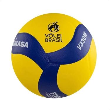 Imagem de Bola Mikasa Oficial De Voleibol V330W FIVB e Azul-Masculino