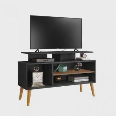 Imagem de Estante Rack Retrô Preto Pés Palito - Carmolar