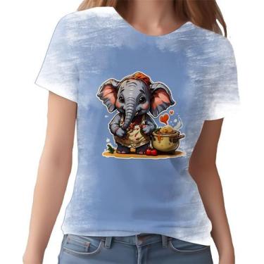 Imagem de Camiseta Camisa Tshirt Chefe Elefante Cozinheiro Cozinha 4 - Enjoy Sho