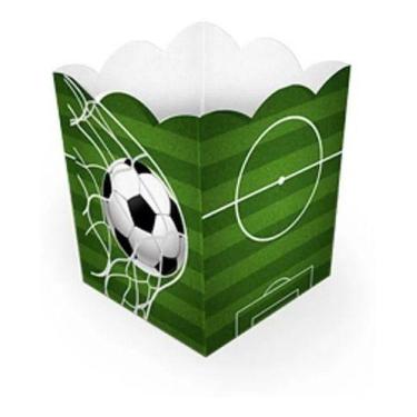 Imagem de 8 Cachepot De Papel Para Festa Doce Decoração Tema Futebol - Junco