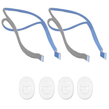 Imagem de Alça de substituição para capacete ResMed-Airfit-P10 – Conjunto de suporte para almofada nasal CP-AP inclui 2 alças super elásticas e 4 clipes de ajuste