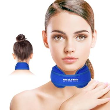 Imagem de Neck Ice Pack Wrap,Cervical Ice Pack,Cold Compress Ice Packs for Neck Injuries Reusable Cold & Hot Therapy Adjustable Flexible Gel Migraine Ice Head Wrap for Neck Pressure - Blue