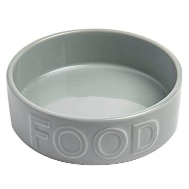 Imagem de Tigelas de cerâmica Park Life – Tigelas de água para alimentos para cães e gatos – Tigela fofa para cães e gatos de tamanho pequeno, médio e grande – Tigelas para filhotes (pequena, cinza)