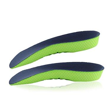 Imagem de Suporte de arco 3/4 palmilha ortopédica inserções de arco alto para fascite plantar pés planos calcanhar esporão dor -GG