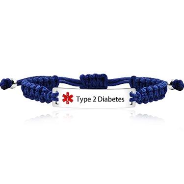 Imagem de Uloveido Pulseira de identificação de alerta médico gravada a laser para epilepsia pulseira ajustável para homens e mulheres primeiros socorros de emergência, pulseira gravada de alerta de saúde