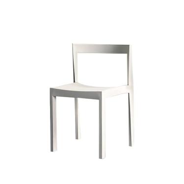 Imagem de XINCHANG Cadeira minimalista moderna - opções multicoloridas para uso interno e externo (branca)