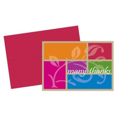 Imagem de Hortense B. Hewitt Cartões de agradecimento com bloco de cores de 24 unidades