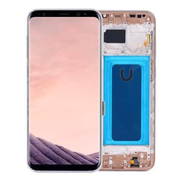 Imagem de 6.2 polegadas de substituição de tela para S8 Plus G955U G955F G955A, LED digitalizador de tela tátil kit de montagem com moldura e ferramenta de reparo (Ouro)