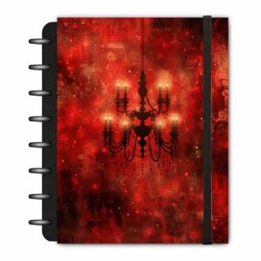 Imagem de Caderno Modular Rubi Inteligente Médio A5 Capa Dura 90g 6 Divisórias Smart 160 páginas Infinito Gótico Achala