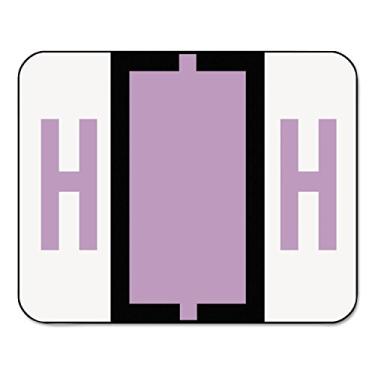 Imagem de Smead 67078 Etiquetas De Aba Final Estilo Barra Com Código De Cores Az Letra H Lavanda 500/Rolo