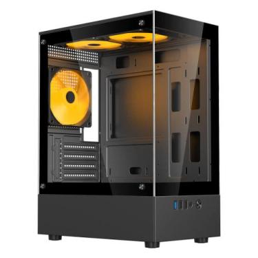 Imagem de Gabinete Gamer Bluecase BG-053 NUKER V2 PRO 3 Fans S/Fonte mATX Mini-I