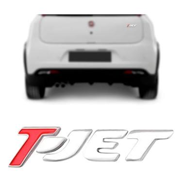 Imagem de Emblema Letreiro Cromado T-jet Para Bravo Linea Punto
