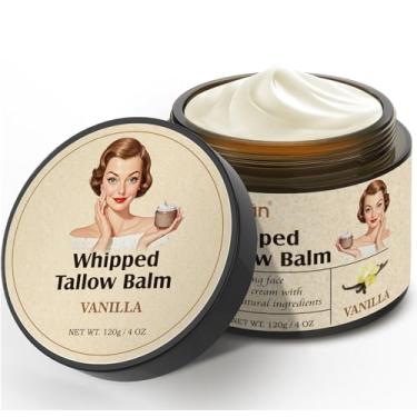 Imagem de AKBAN Sebo Bovino Para Pele, Bálsamo De Sebo Batido Com Azeite De Oliva, Creme Hidratante Facial De Gordura De Vaca Alimentada Com Capim, Loção Corporal Para Pele Seca, Para Homens E Mulheres, 4 Onç