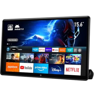 Imagem de Seventour Monitor De Encosto De Cabeça Para Carro Android Tv De 15,6 Polegadas 4K Para Sistema De Entretenimento Traseiro De Banco Traseiro De Carros, Suporte Para Tela Sensível Ao Toque De Link De