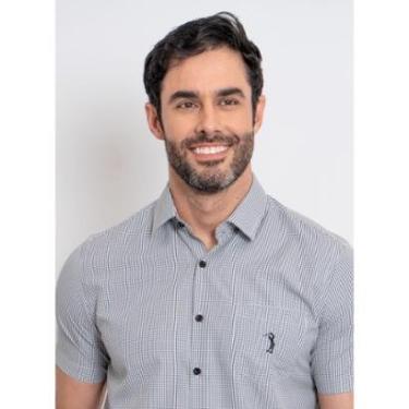 Imagem de Camisa Aleatory Listrada Manga Curta Heat Branca-Masculino