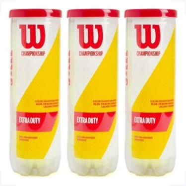 Imagem de Kit 3 tb bola tenis championship extra duty tb3 - Wilson
