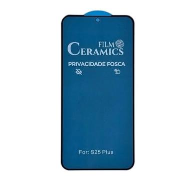 Imagem de Película de Ceramica Fosca Privacidade 9d Protetora de Tela Full Coverage anti-riscos queda compatível com Samsung Galaxy S25 Plus