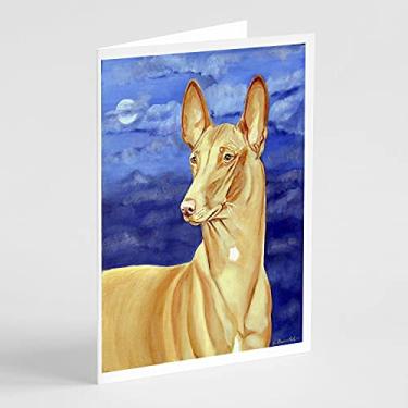 Imagem de Caroline's Treasures 7044GCA7P Cartões de felicitações e envelopes Pharaoh Hound Pacote com 8, 7 x 5, multicolorido