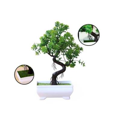 Imagem de Bonsai Mini Árvore c/ Vaso Planta Artificial Fortuna - SRLIMPORTS