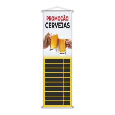 Imagem de Banner Cervejas Bebidas Tabela Preços 100X30Cm