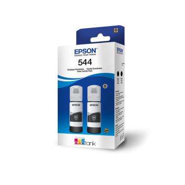 Imagem de Kit com 2 Garrafas de Tinta Preta Epson T544120-2P L3150 L3110 L3210 L3250 L5190 Original 65ml