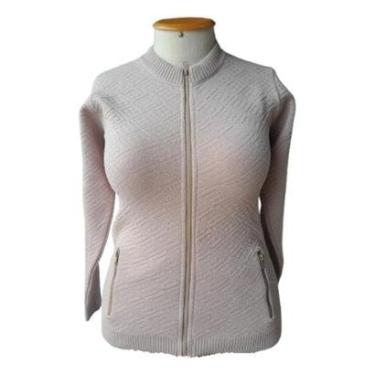 Imagem de Jaqueta Feminina Super Grossa Plus Size Zìper Tricot Premium-Feminino