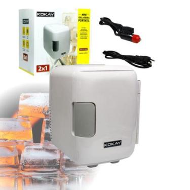 Imagem de Mini Geladeira Portátil 4L 12v 127v Casa, Carro, Van, Ônibus - M&E Sto