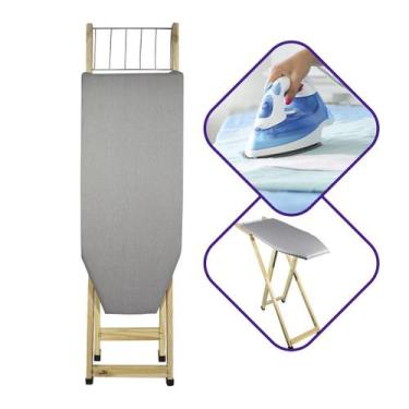 Imagem de Tábua de Passar Roupas Tecido Térmico com 2 Regulagens de Altura de Ma
