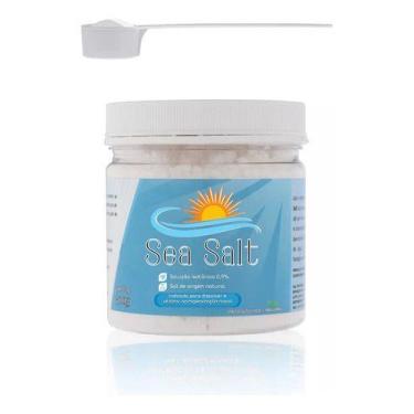Imagem de Sal Para Lavagem Nasal Pote 500g C/ Dosador 1g - sea salt, Branco