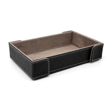 Imagem de Norse Foundry Bandeja de dados retangular cinza – interior luxuoso de veludo, exterior de couro vegano preto, bandeja magnética dobrável para dados, tapete de rolamento portátil e durável para RPG e