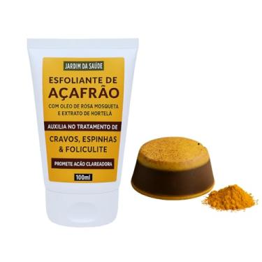 Imagem de Kit Açafrão Creme Esfoliante + Sabonete | Clareador Natural, Antibacteriano e Renovador da Pele, Acene Espinhas