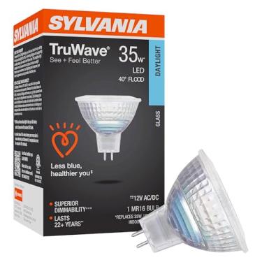 Imagem de Lâmpada LED Sylvania Série Natural TruWave MR16, equivalente a 35 W, eficiente 6 W, base de dois pinos GU5.3, regulável, 5000 K, luz do dia - 1 pacote (40929)